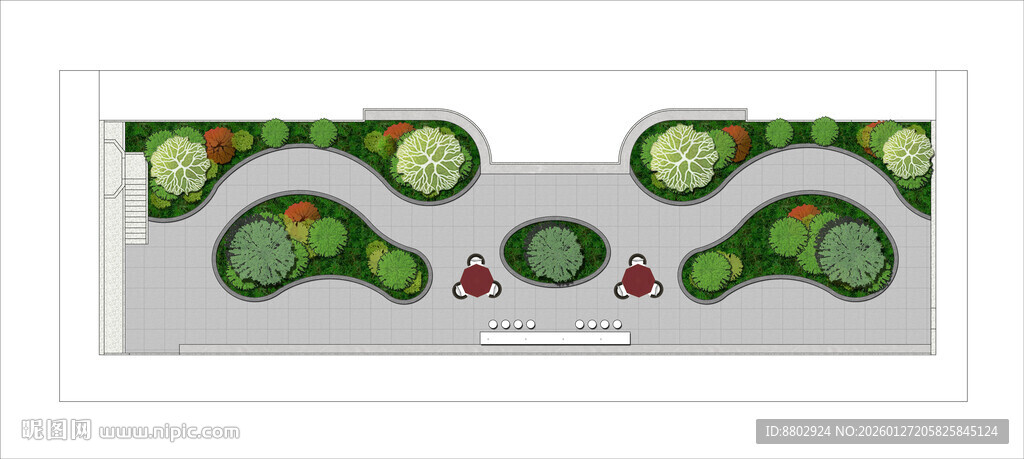 屋顶绿化设计平面图