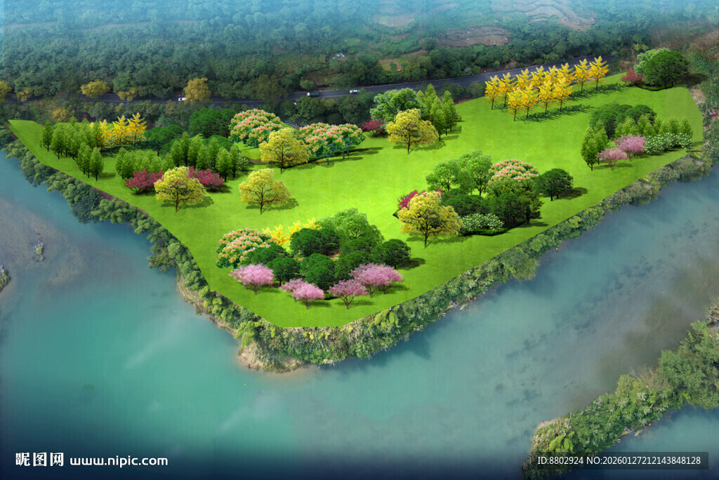 美丽乡村绿化景观设计效果图