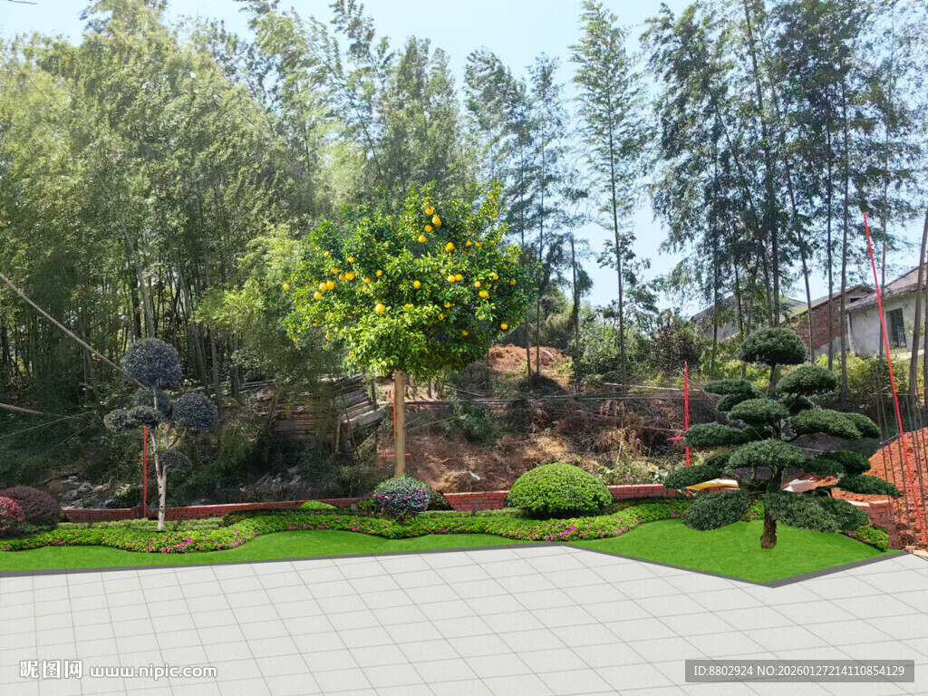 庭院绿化改造设计效果图