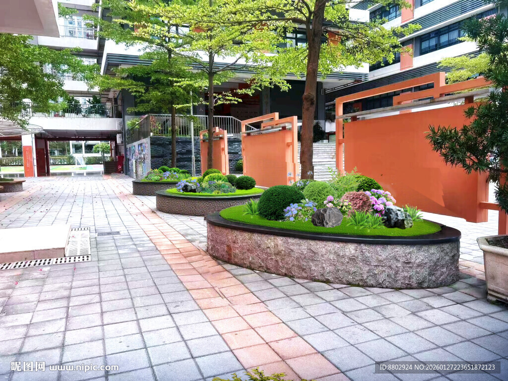 校园景观改造效果图