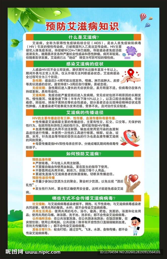 世界艾滋病日展板