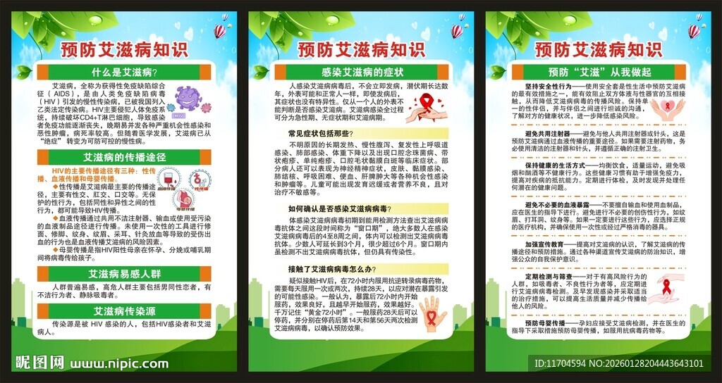 世界艾滋病日展板