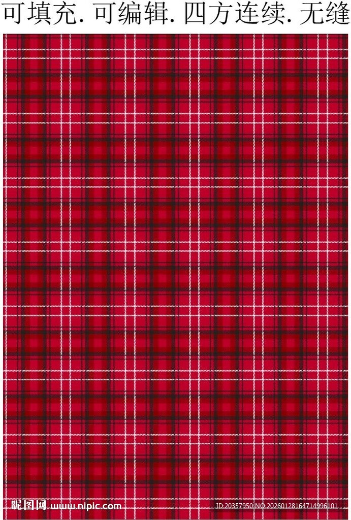 红色格子图案背景纹理