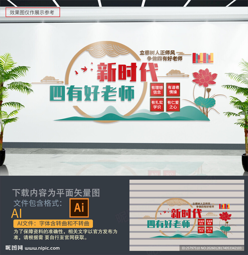 四有教师文化墙