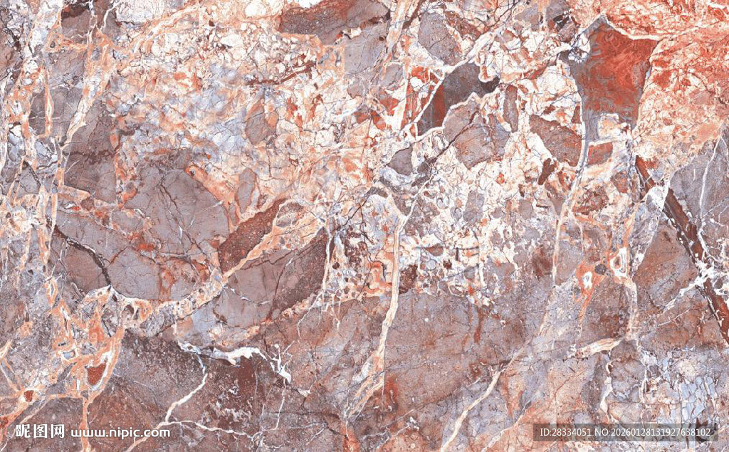 红褐色大理石纹理特写