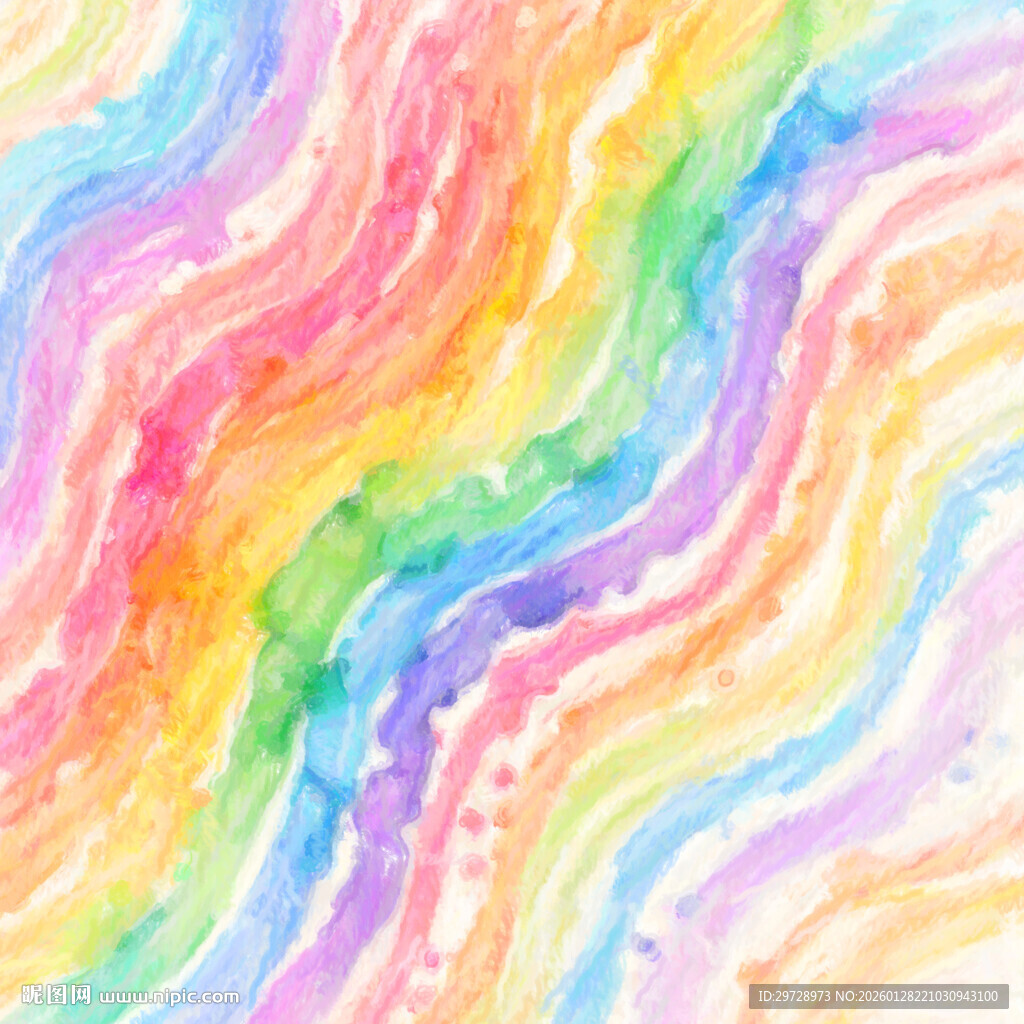 梦幻多彩水彩波浪纹理背景