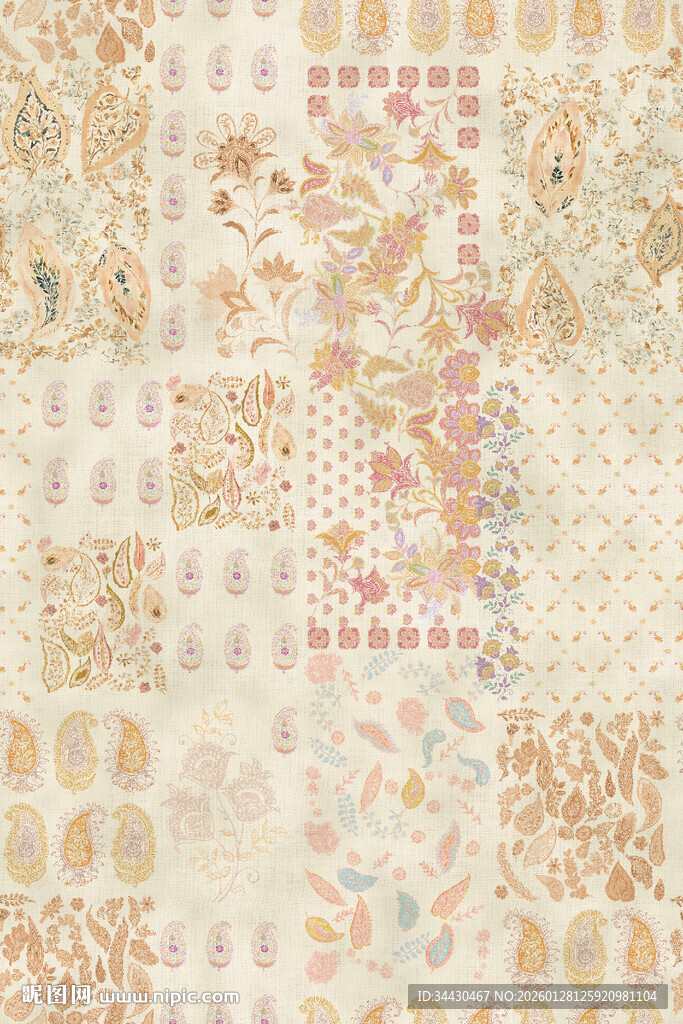 复古风拼贴图案素材