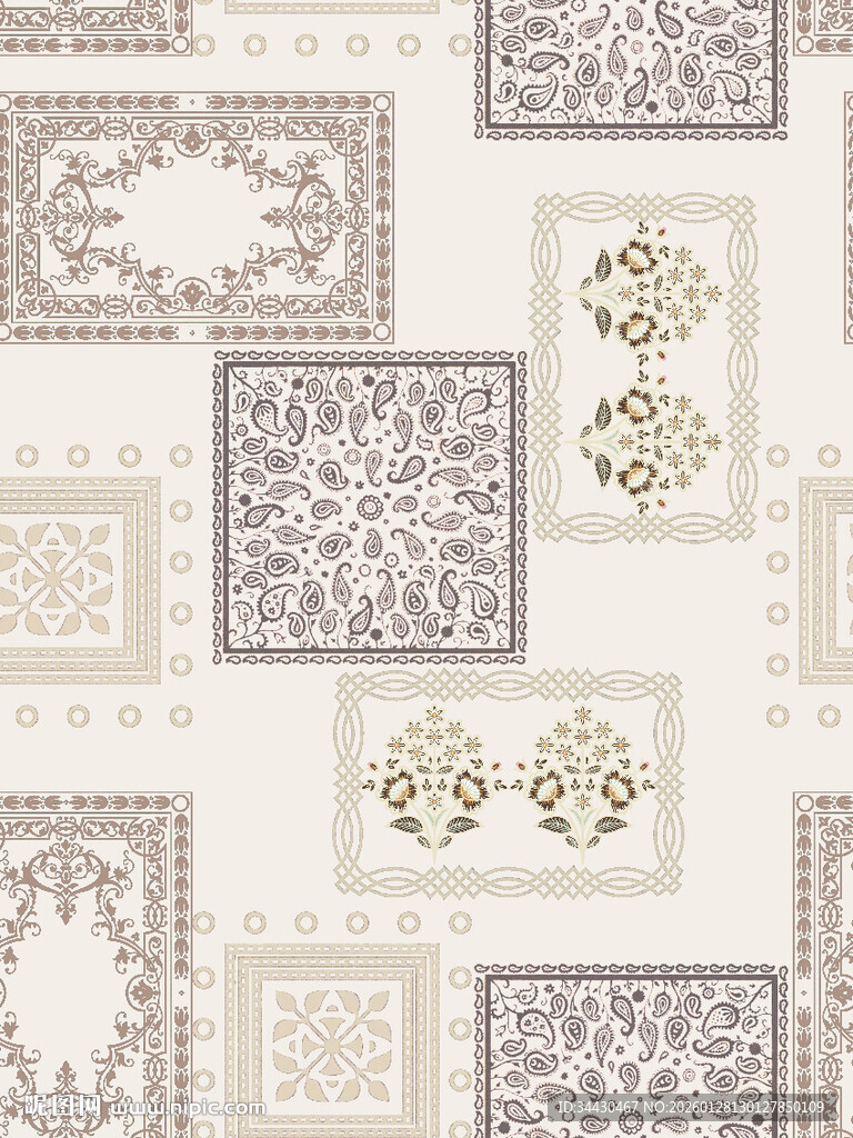 复古几何花纹图案背景