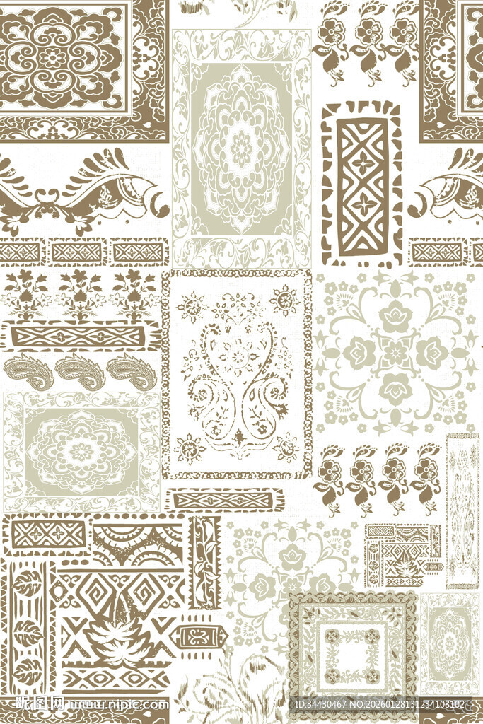 复古几何图案装饰素材