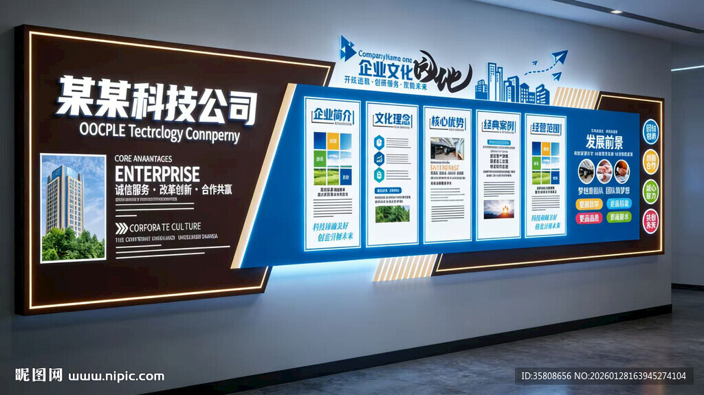 科技企业文化墙