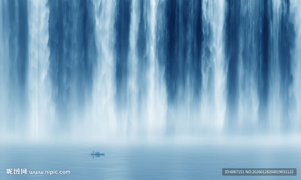 高山流水瀑布山水幕墙