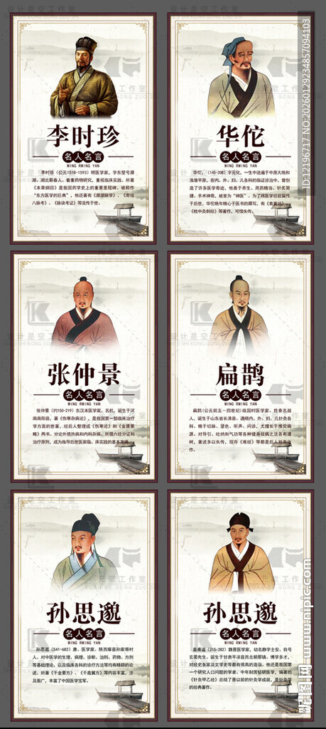 中医古代名人画像合集