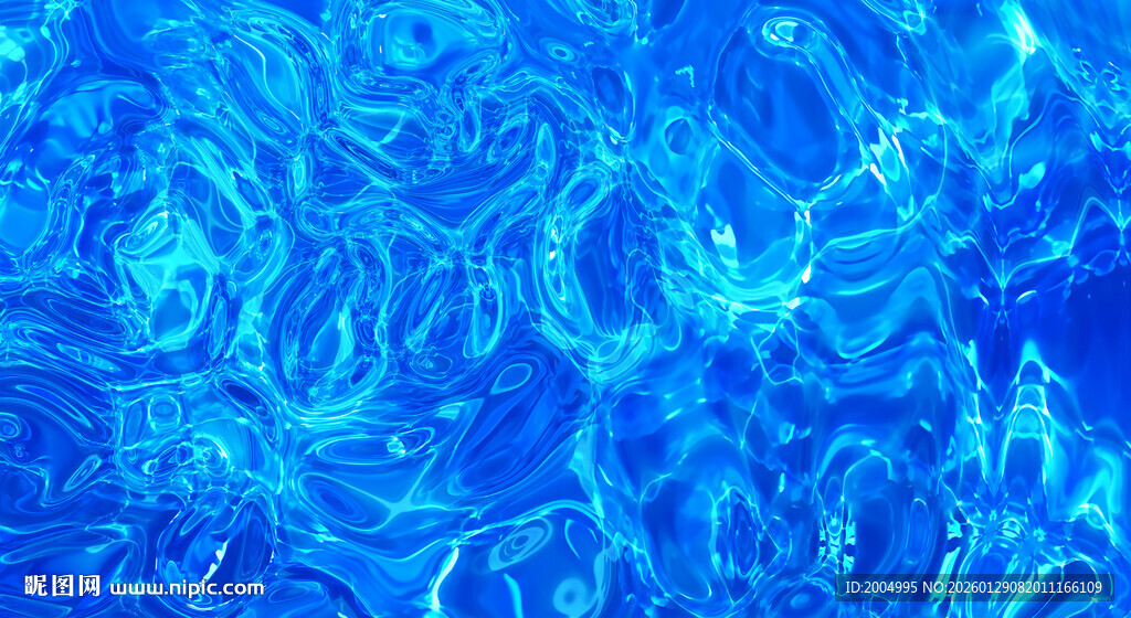 蓝色水波纹理