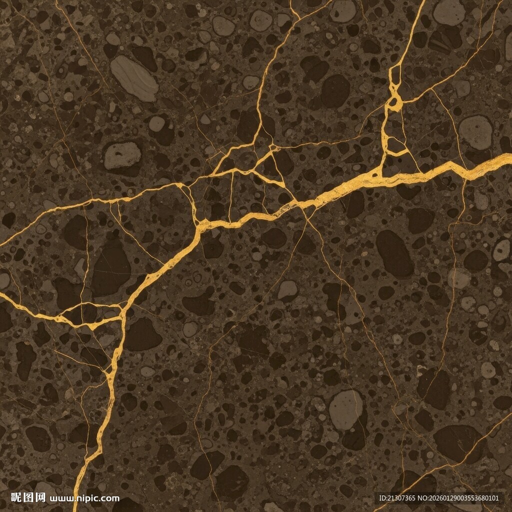 金色裂纹大理石纹理