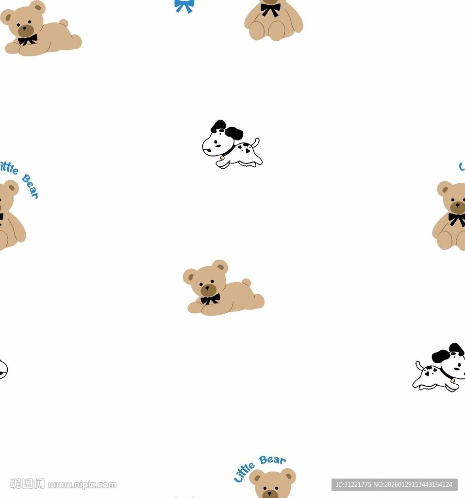 可爱小熊图案背景