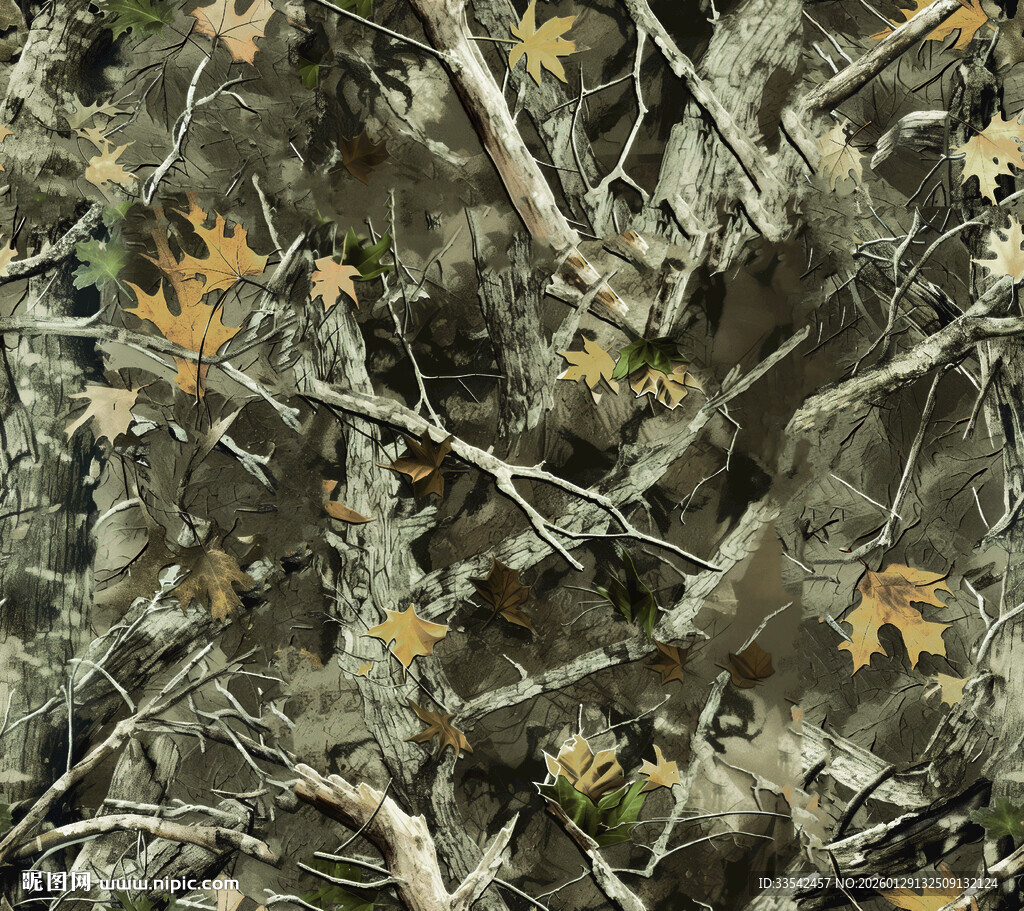 迷彩树叶图案纹理