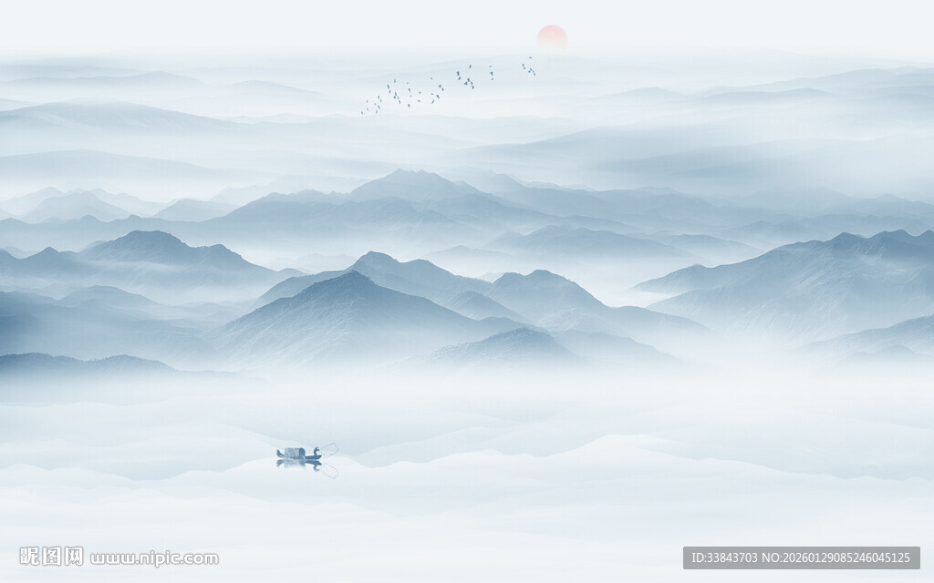 水墨山水风景画