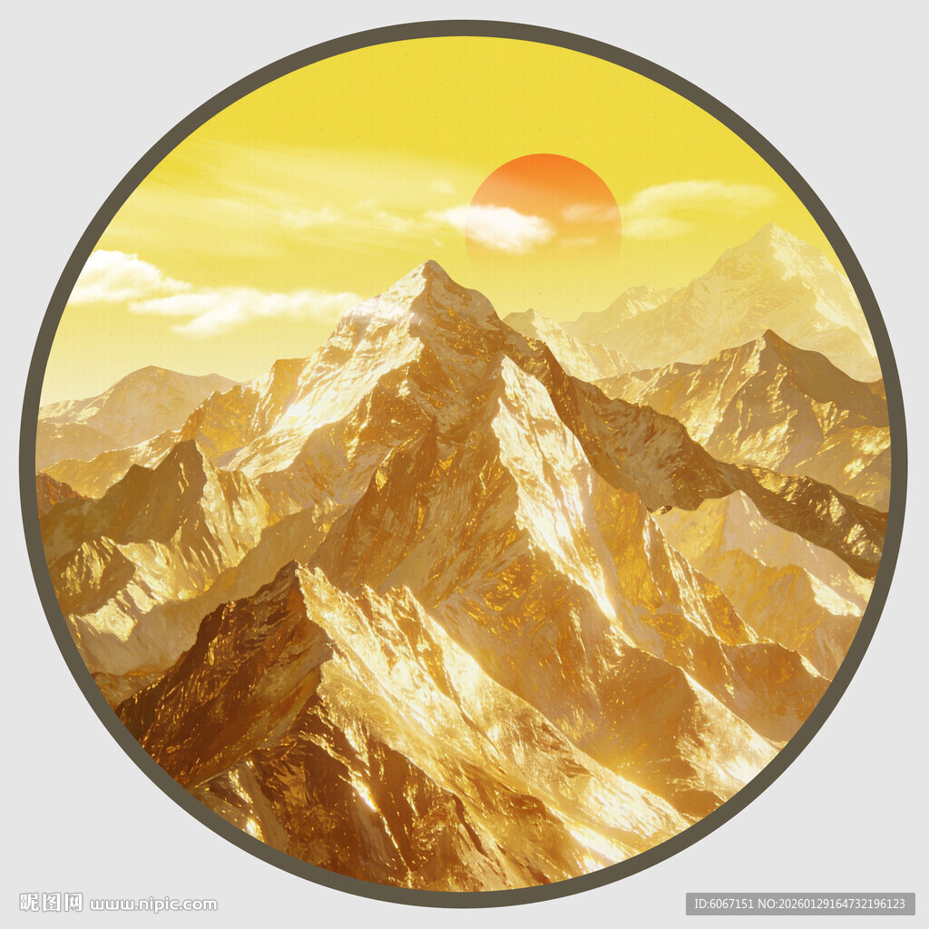 日照金山装饰画