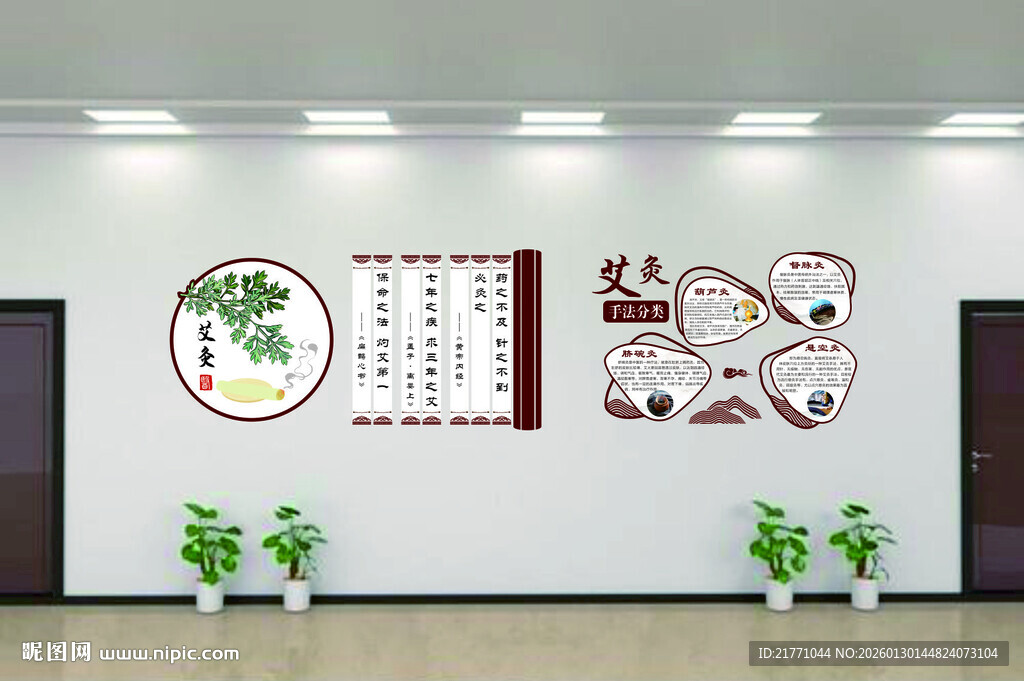 艾灸文化墙