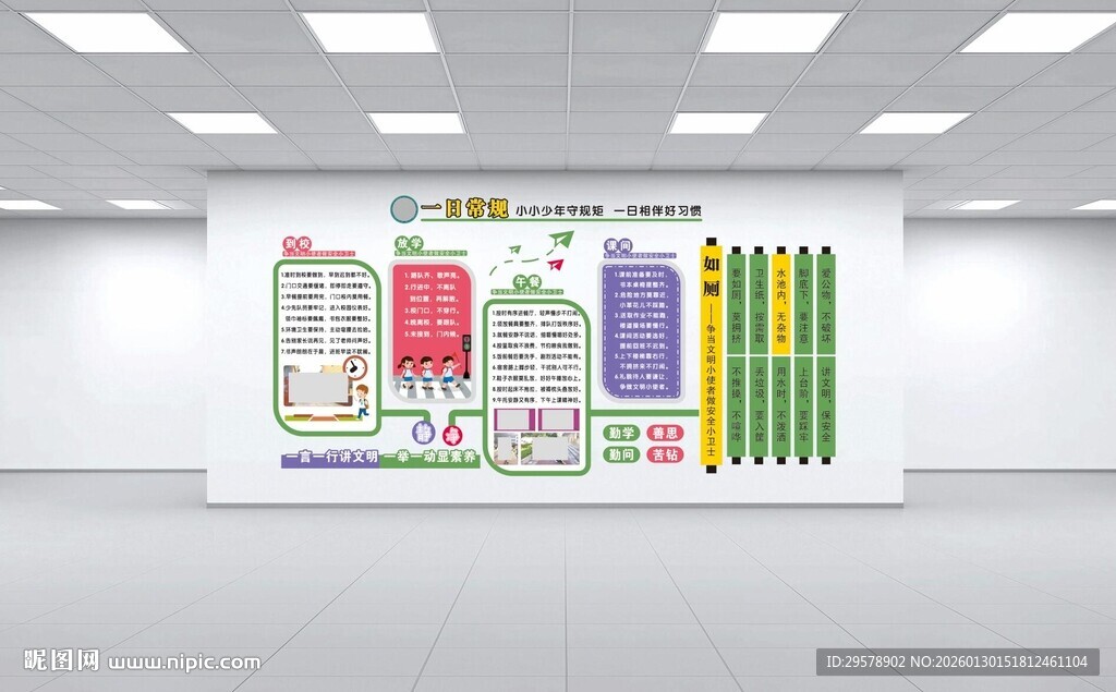 一日常规文化墙