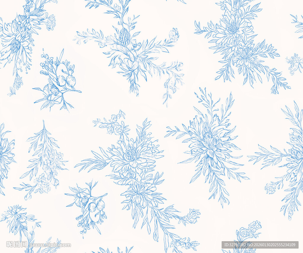 浅蓝色雪花图案背景纹理