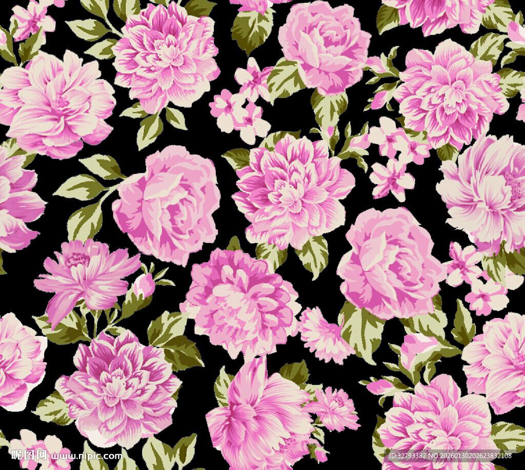 粉色牡丹花图案背景