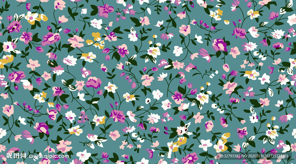 多彩花卉图案背景