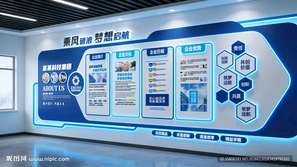 科技企业文化墙