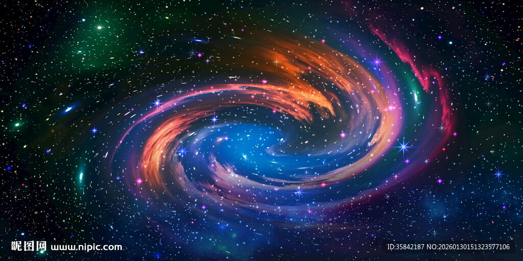 宇宙星空旋涡背景图