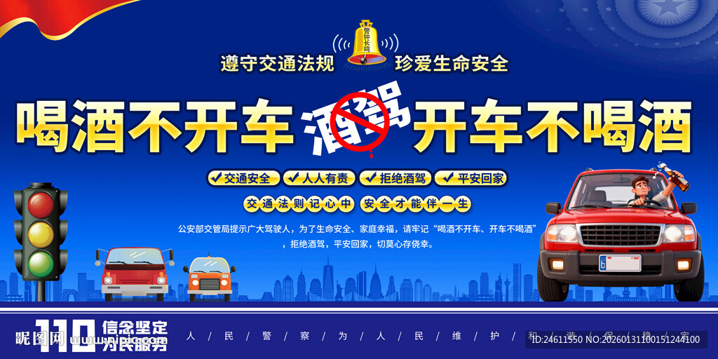 酒驾警示交通安全宣传展板