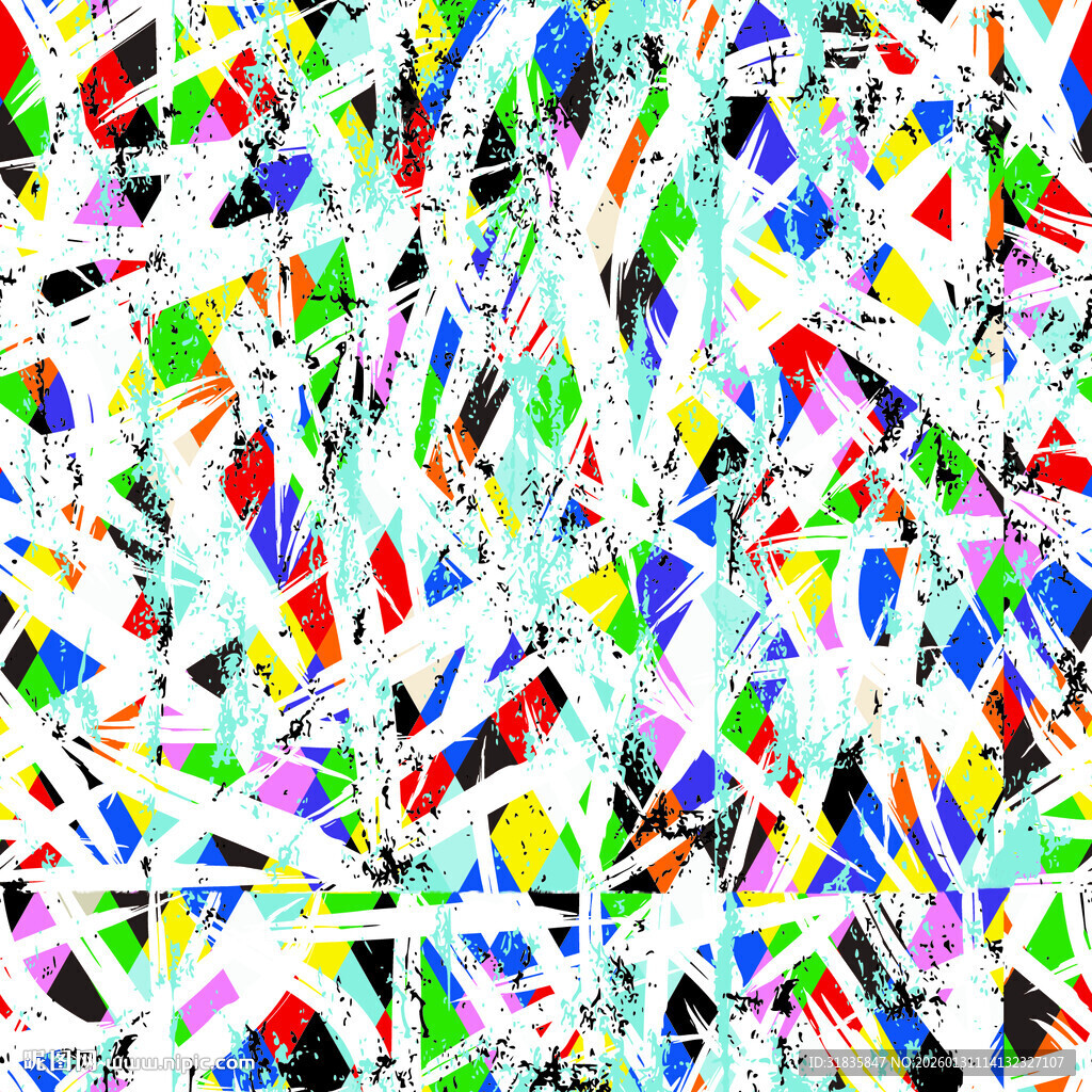 缤纷多彩抽象几何图案