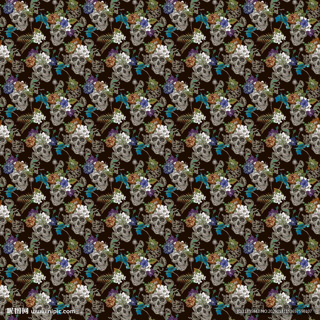 多彩抽象花卉图案纹理