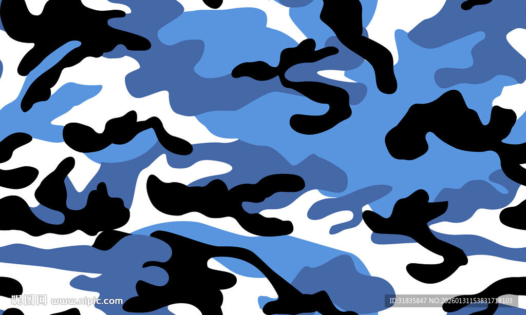 蓝黑迷彩图案