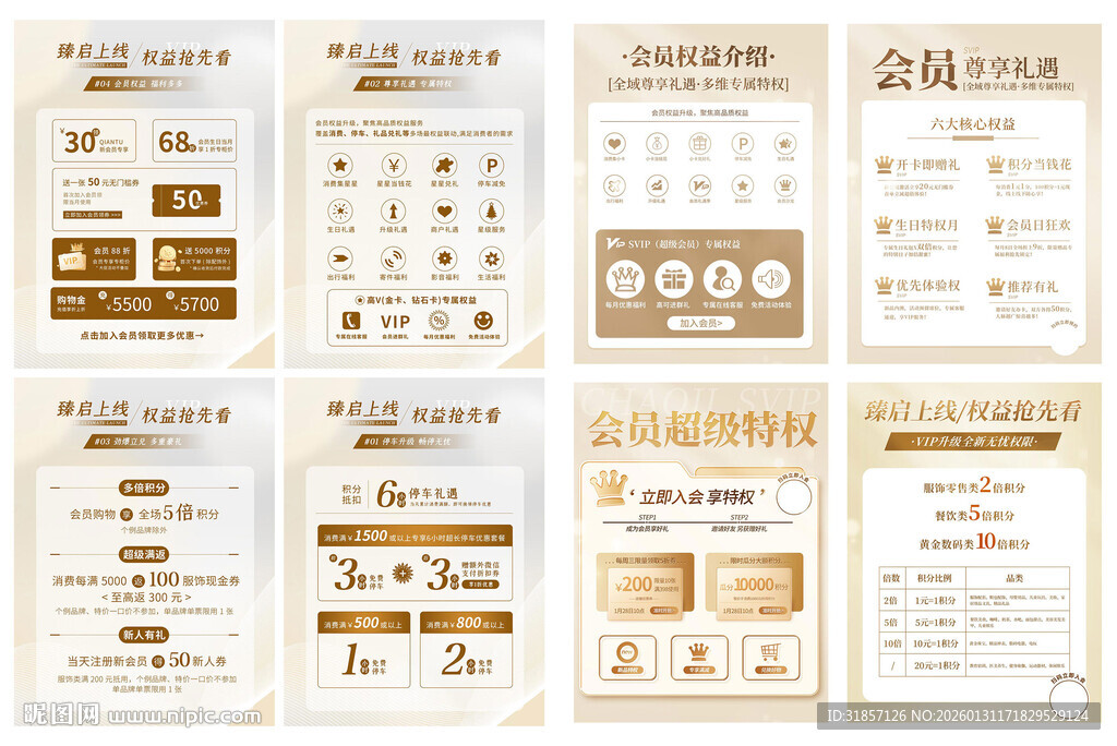VIP会员中心权益海报