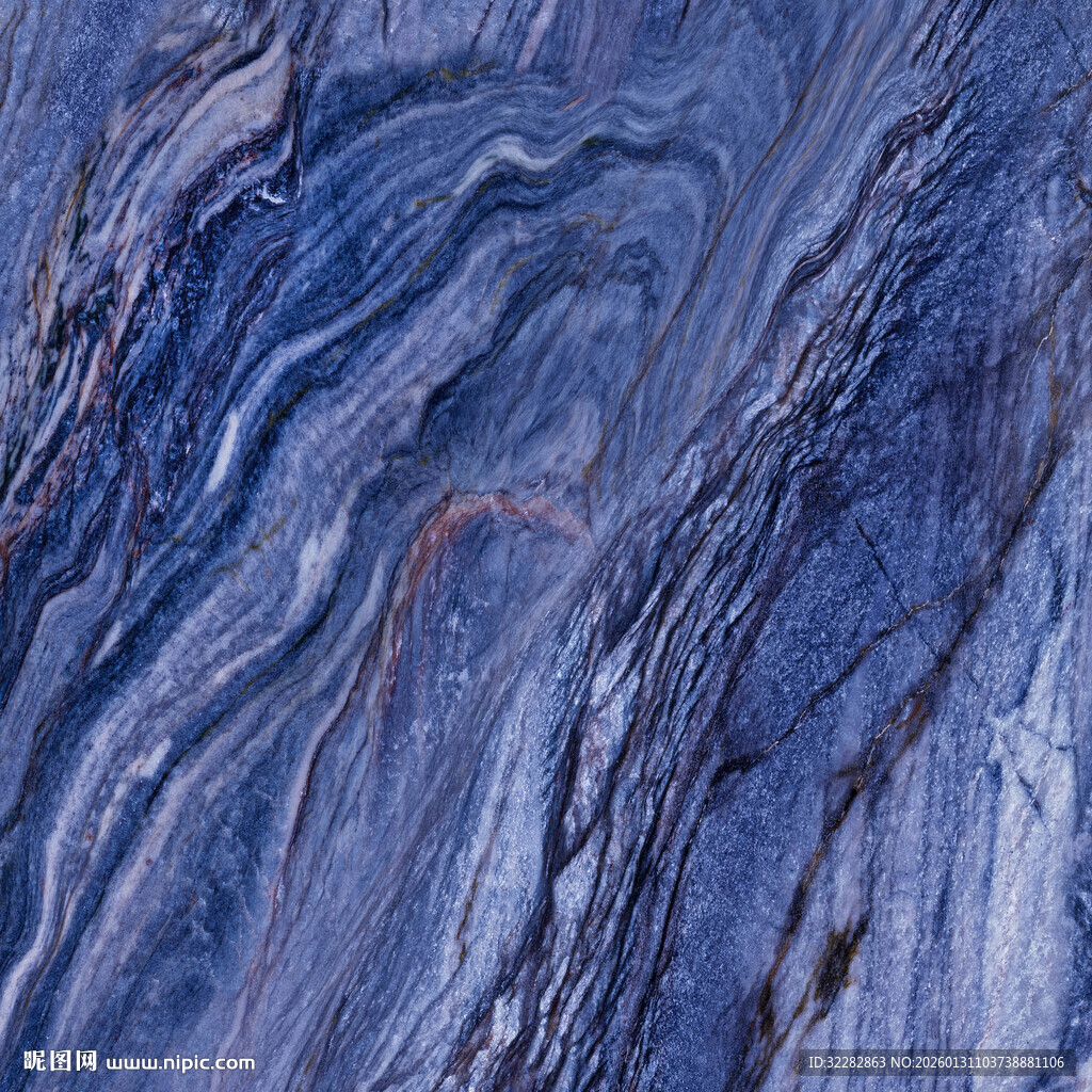 蓝色 极简高档石纹 简约大图 