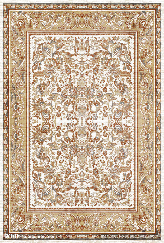 复古花纹地毯