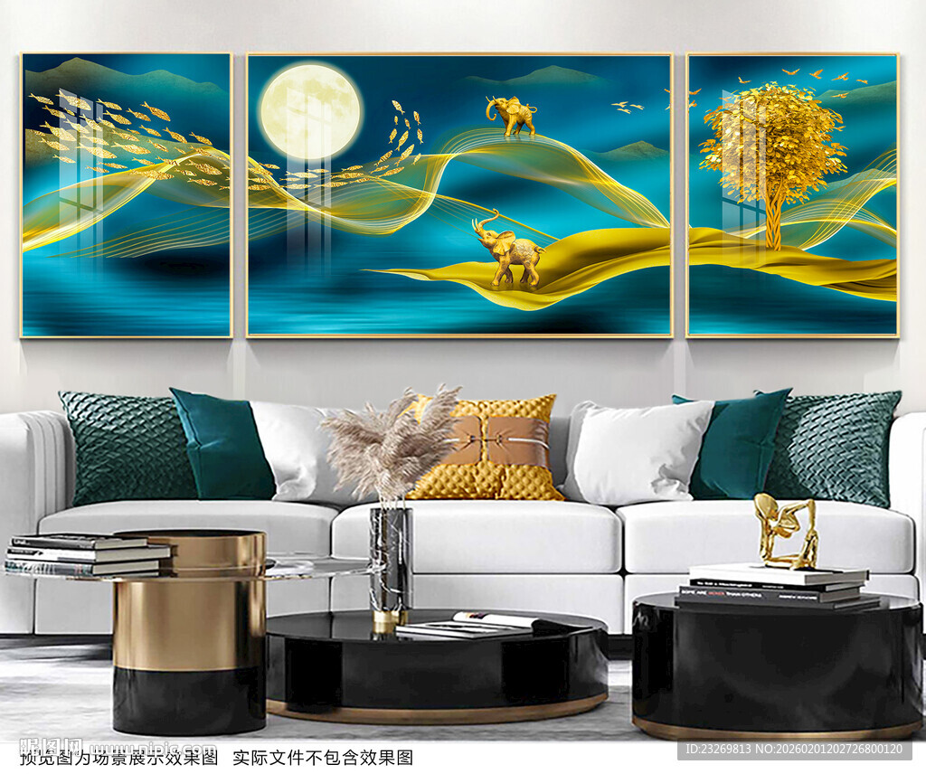 沙发背景装饰画