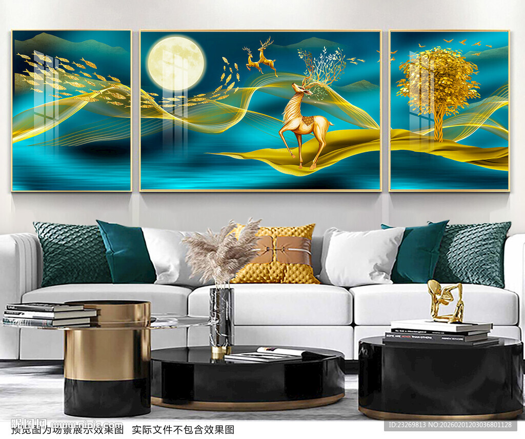 沙发背景装饰画