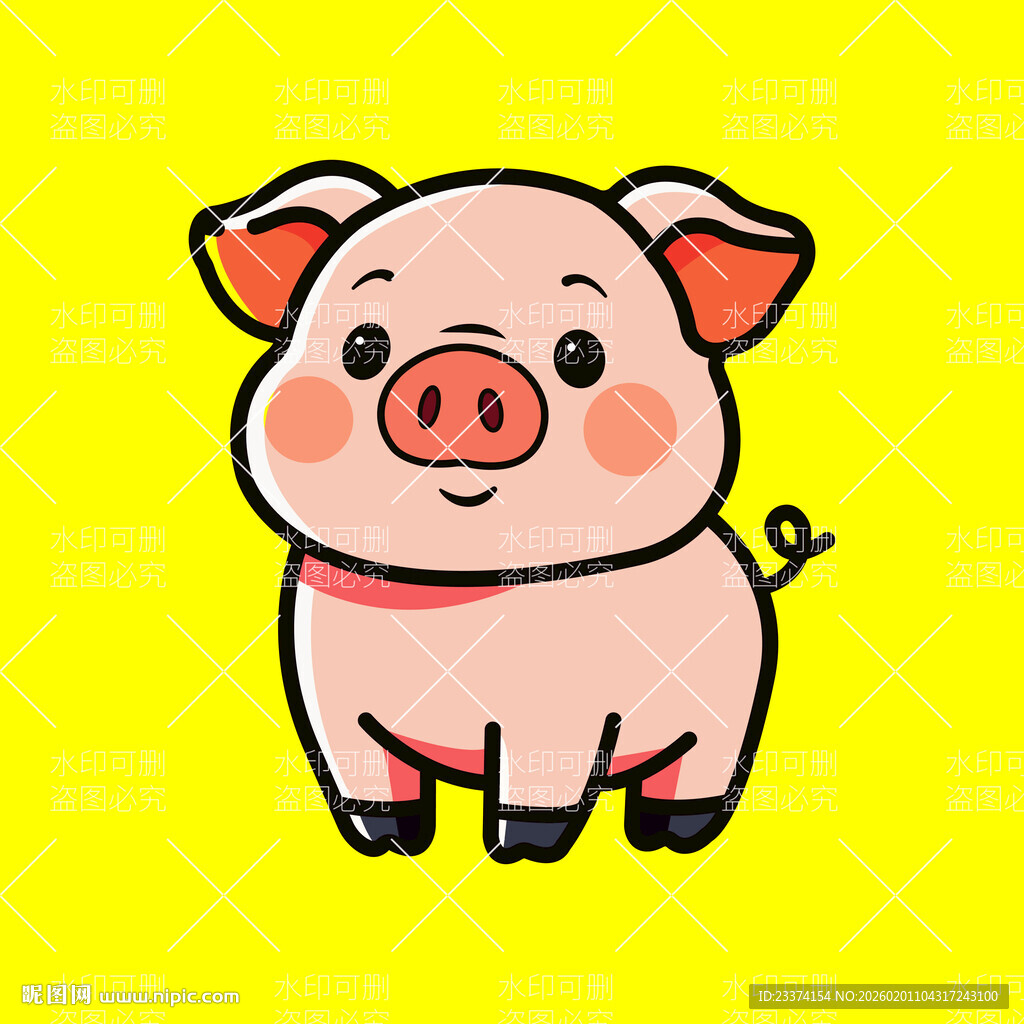 可爱小猪卡通形象