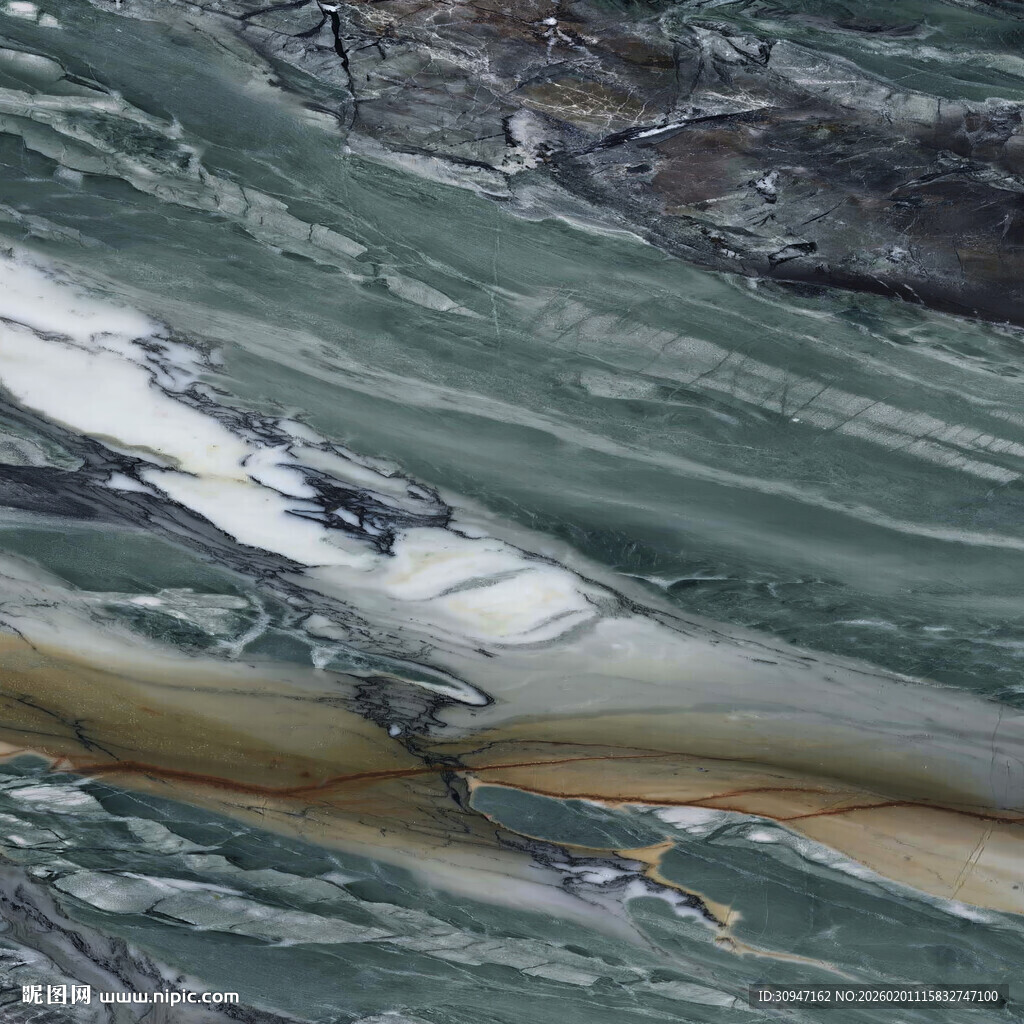 绿色 轻奢简约石纹 高清新图 