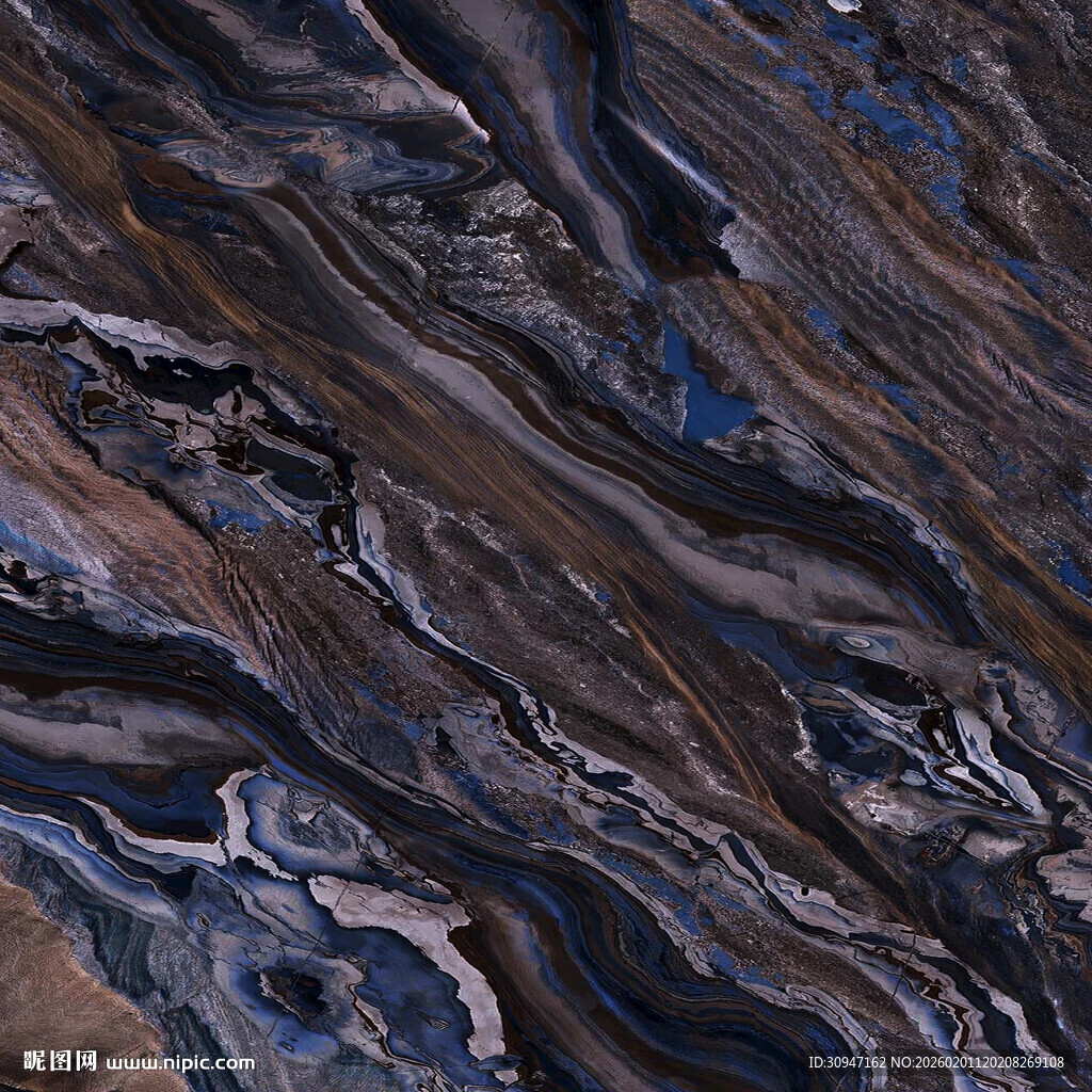 蓝色 轻奢简约石纹 高清新图 