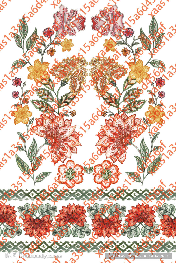 民族风花卉装饰图案