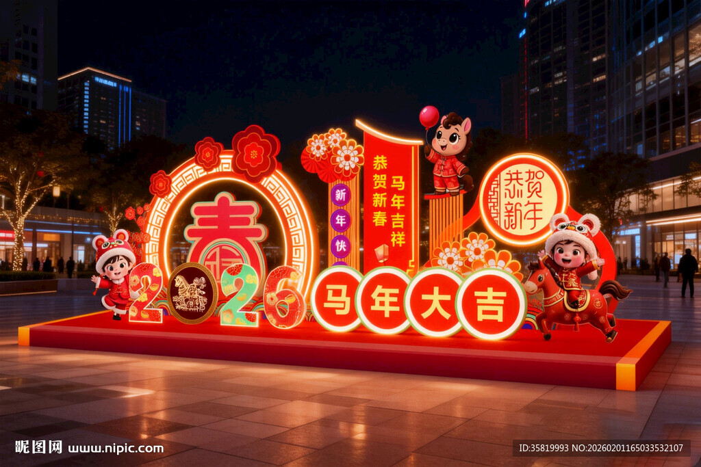 喜庆中式春节景观装饰