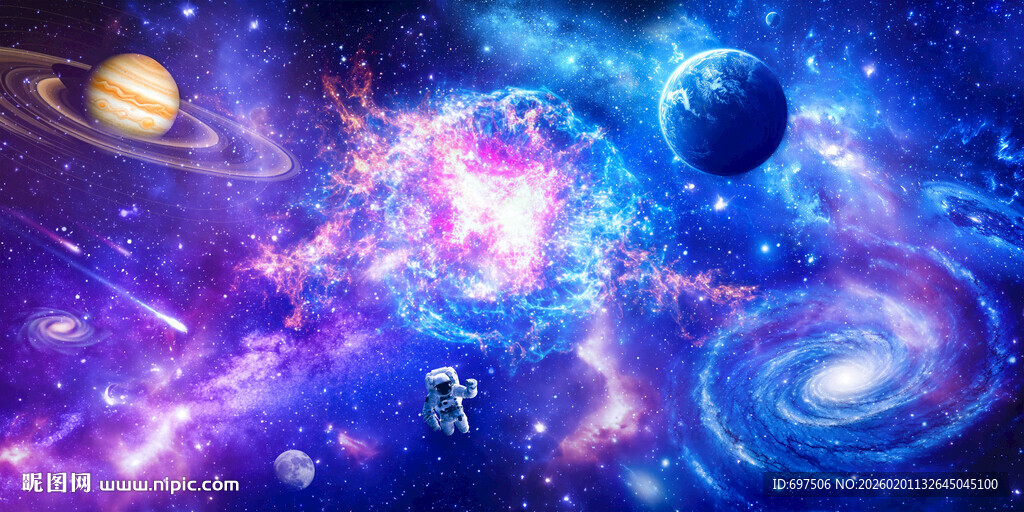 宇宙爆炸外太空星球黑洞星空背景