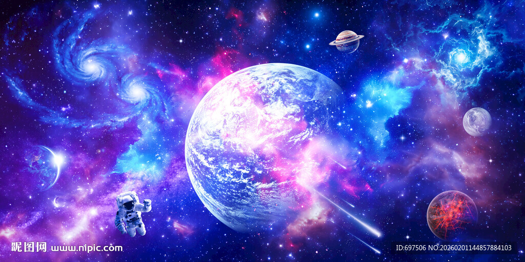 梦幻星球宇宙星空外太空黑洞背景