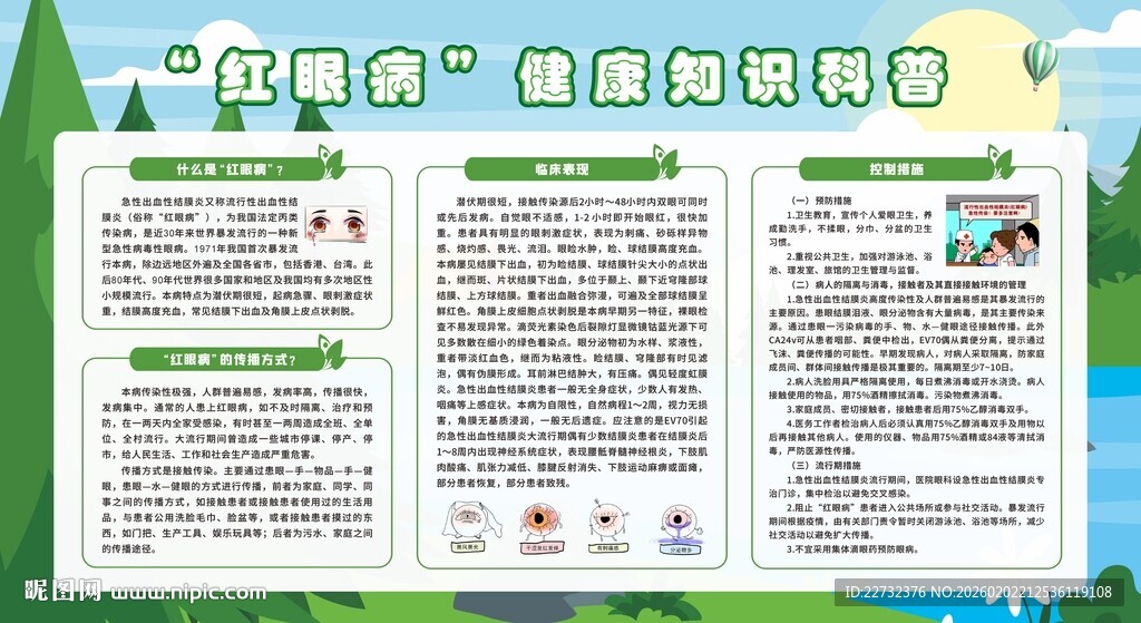预防红眼病展板