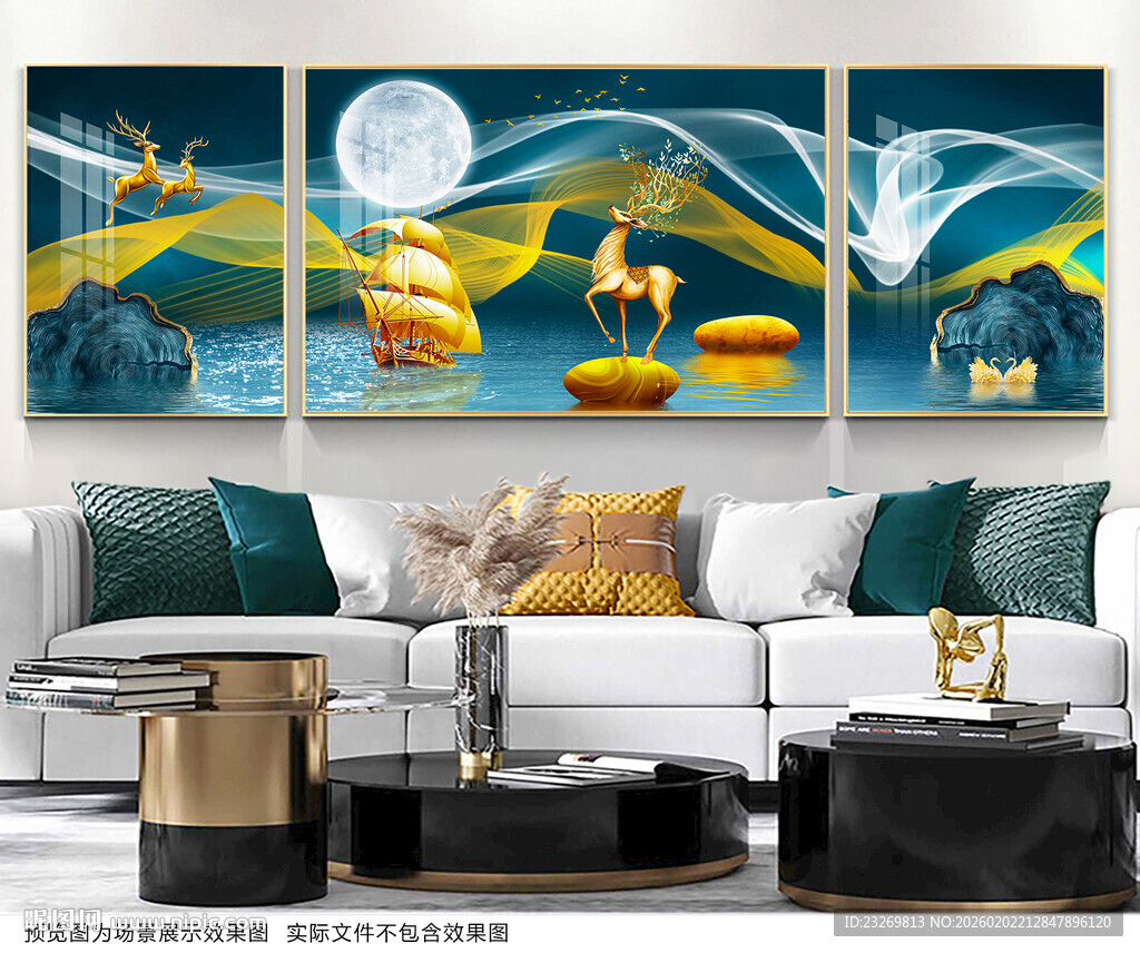 沙发背景装饰画