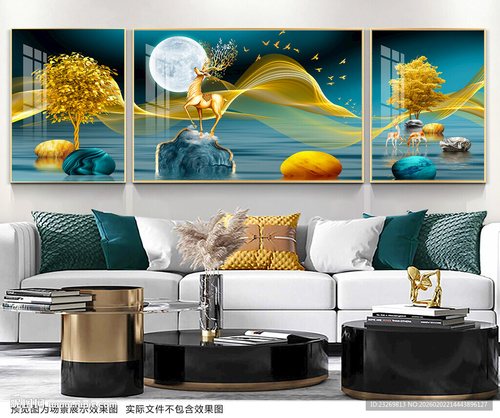 沙发背景装饰画