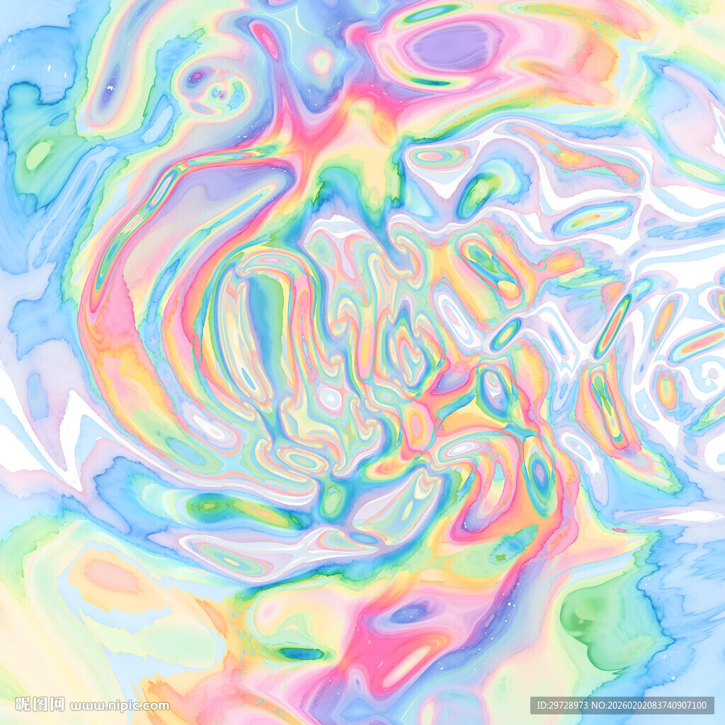 梦幻炫彩抽象流体图案