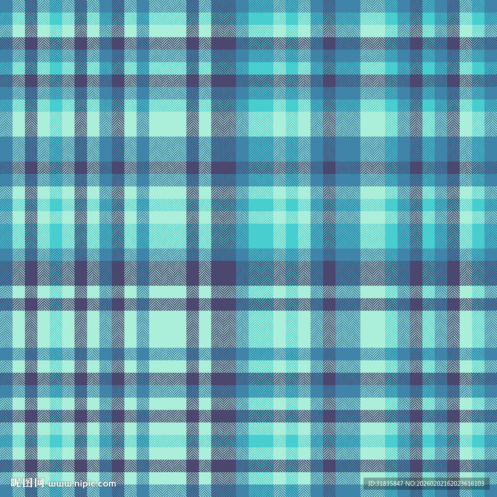 蓝绿格子图案背景